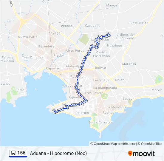 156 Ómnibus Line Map
