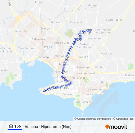 156 Ómnibus Line Map