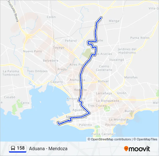 158 Ómnibus Line Map