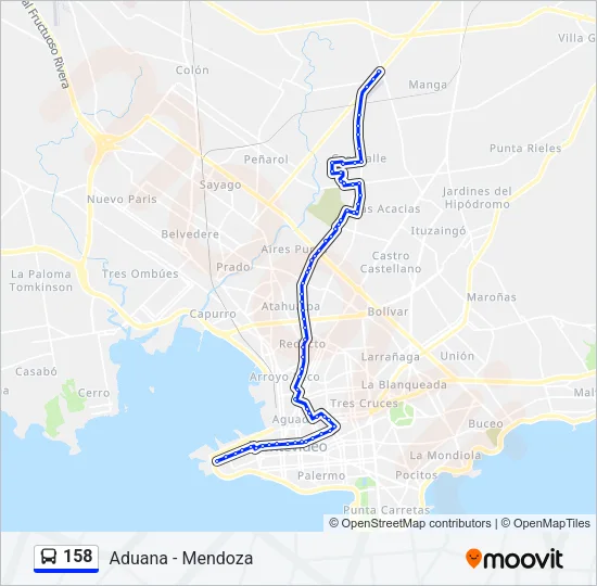 158 Ómnibus Line Map