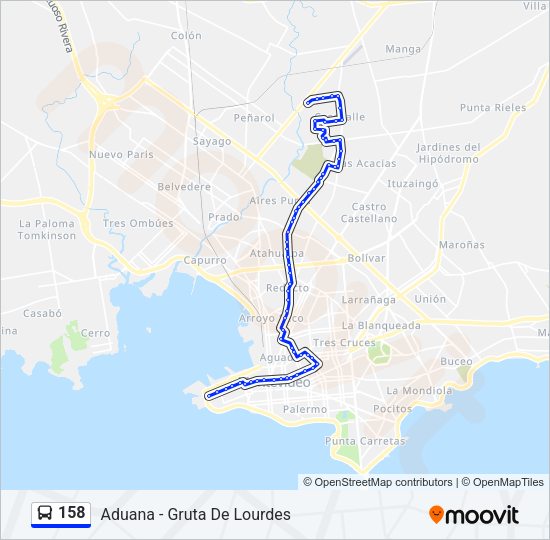 Mapa de 158 de Ómnibus