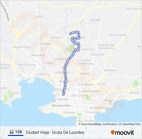 158 Ómnibus Line Map