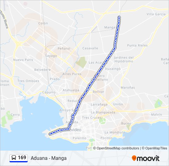 169 Ómnibus Line Map