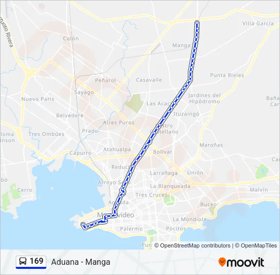 169 Ómnibus Line Map
