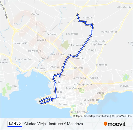 456 Ómnibus Line Map