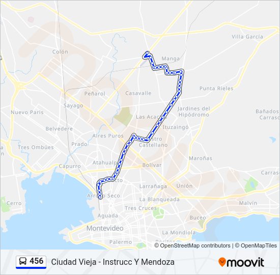 Mapa de 456 de Ómnibus