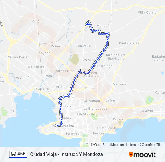 456 Ómnibus Line Map