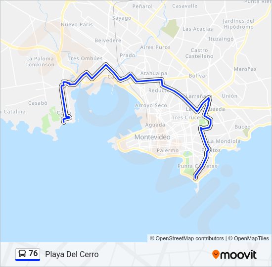Mapa de 76 de Ómnibus