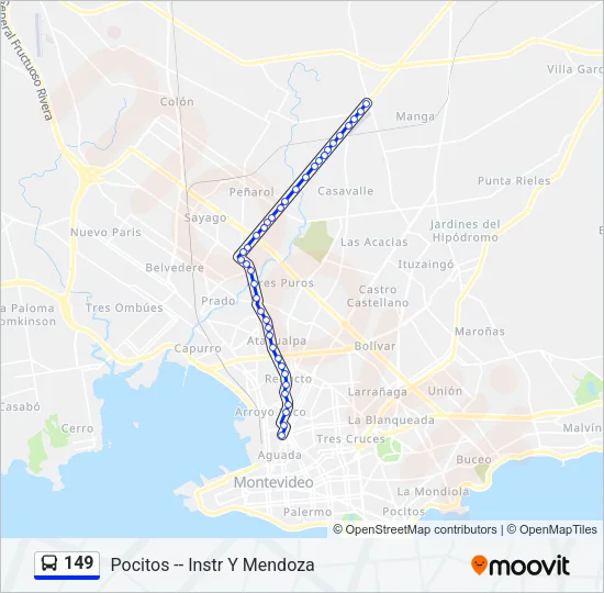 149 Ómnibus Line Map