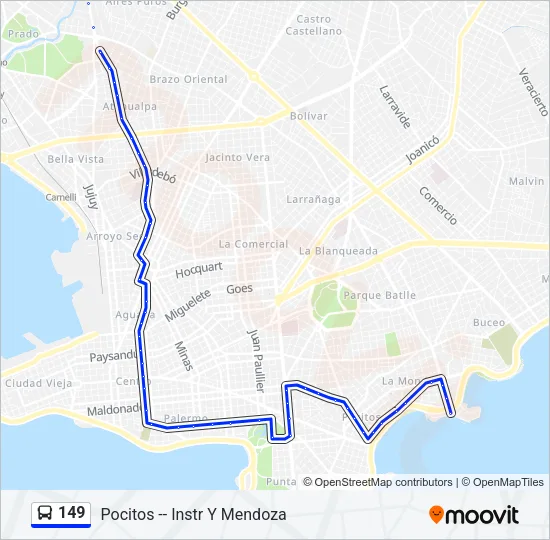149 Ómnibus Line Map