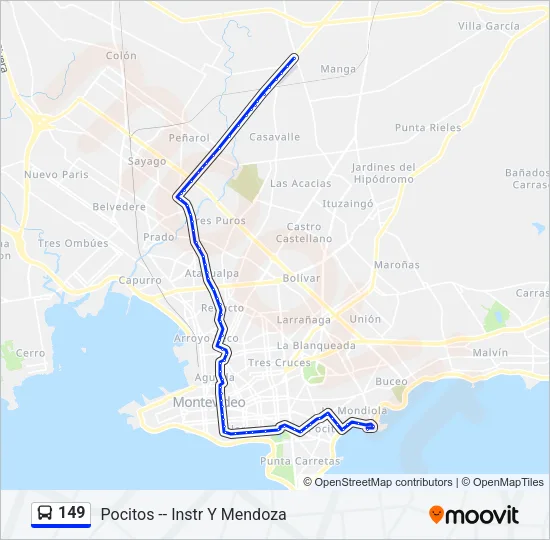 149 Ómnibus Line Map