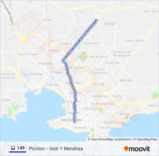 149 Ómnibus Line Map