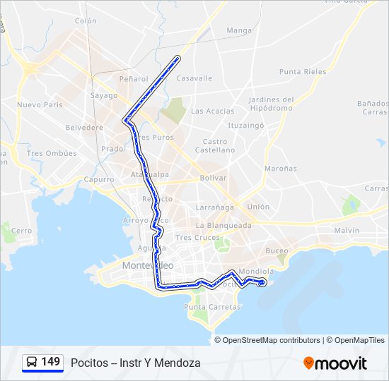 149 Ómnibus Line Map