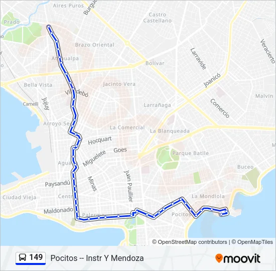 149 Ómnibus Line Map