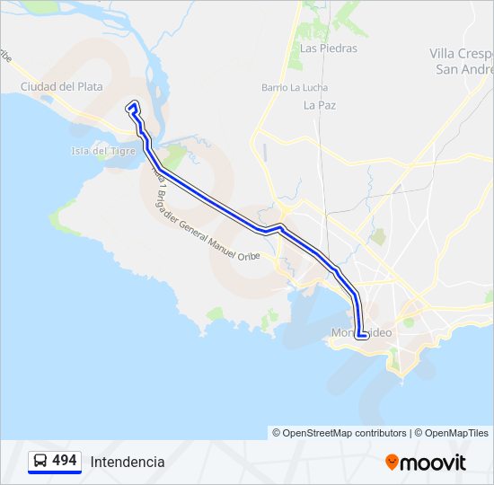 Mapa de 494 de Ómnibus