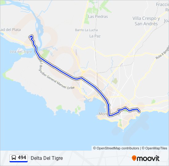Mapa de 494 de Ómnibus