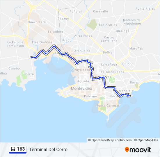 Mapa de 163 de Ómnibus