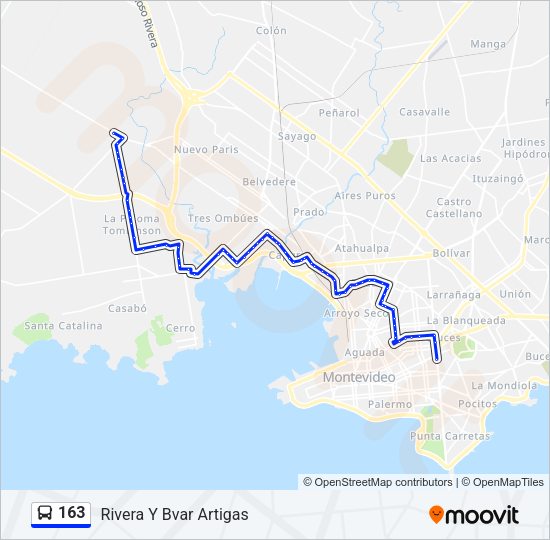 Mapa de 163 de Ómnibus
