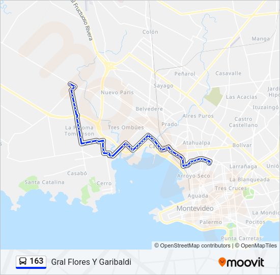 Mapa de 163 de Ómnibus