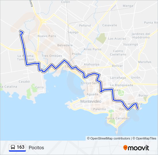 163 Ómnibus Line Map