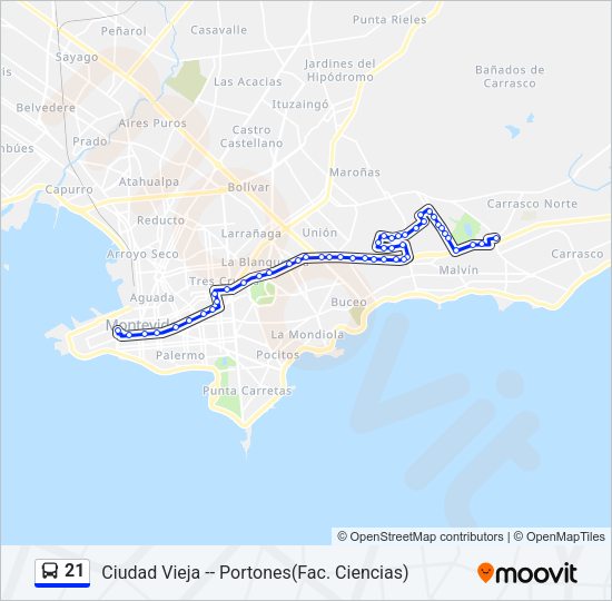Mapa de 21 de Ómnibus