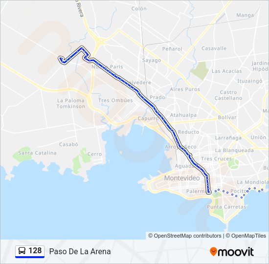 Mapa de 128 de Ómnibus