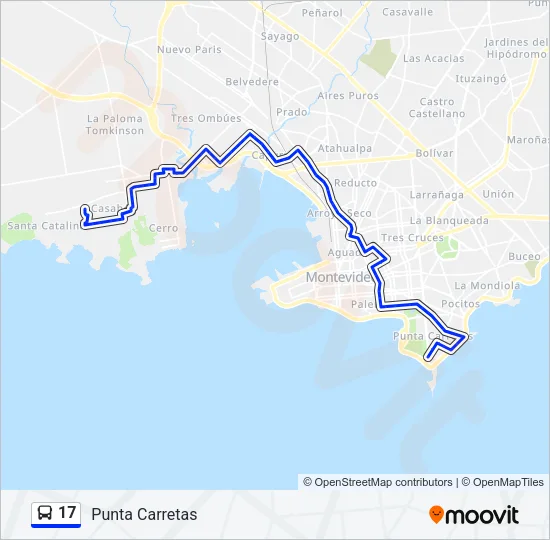 17 Ómnibus Line Map
