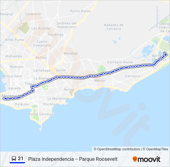 Mapa de 21 de Ómnibus