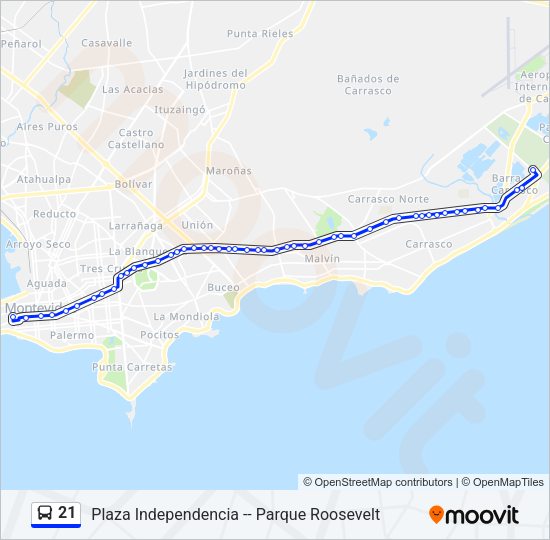 Mapa de 21 de Ómnibus