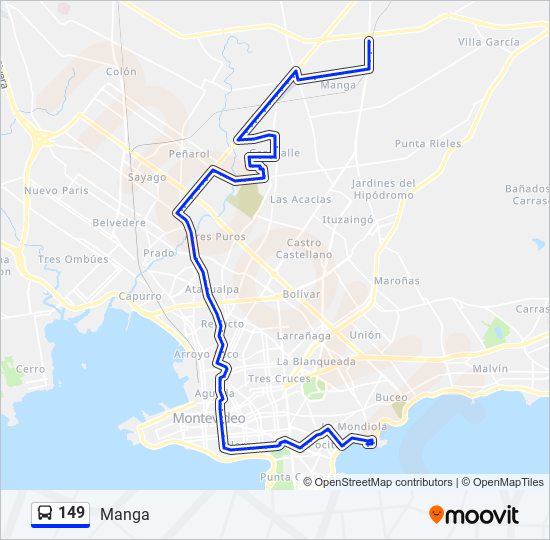 149 Ómnibus Line Map