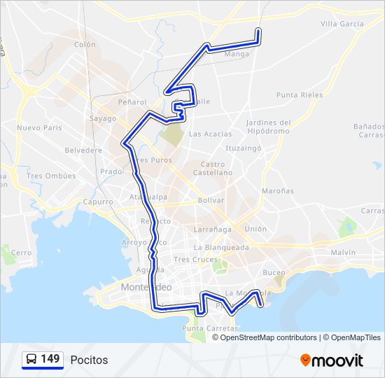 Mapa de 149 de Ómnibus