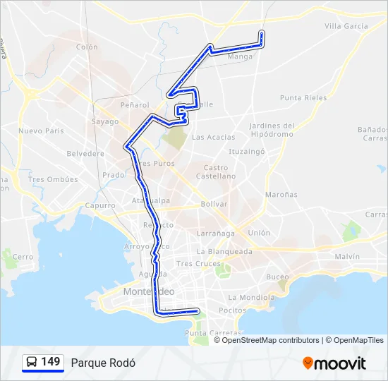 149 Ómnibus Line Map