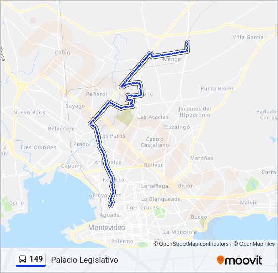 Mapa de 149 de Ómnibus