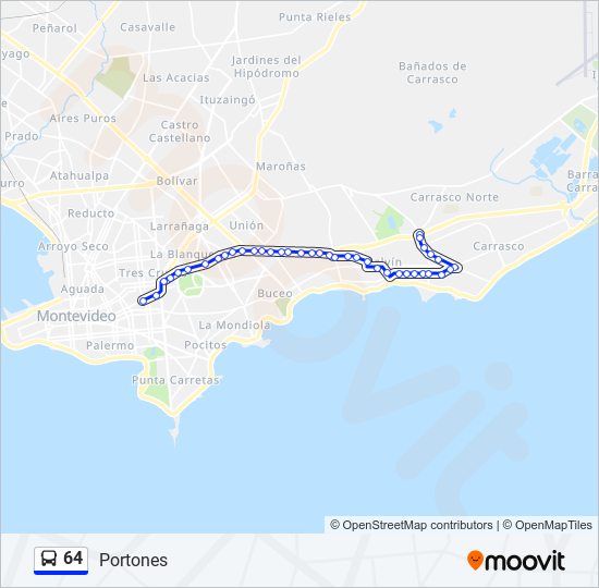 Ruta 64: horarios, paradas y mapas - Portones (Actualizado)