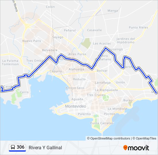 306 Ómnibus Line Map