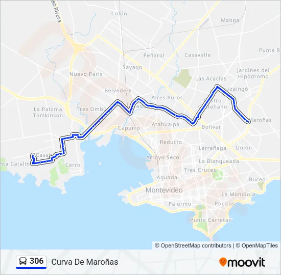 306 Ómnibus Line Map
