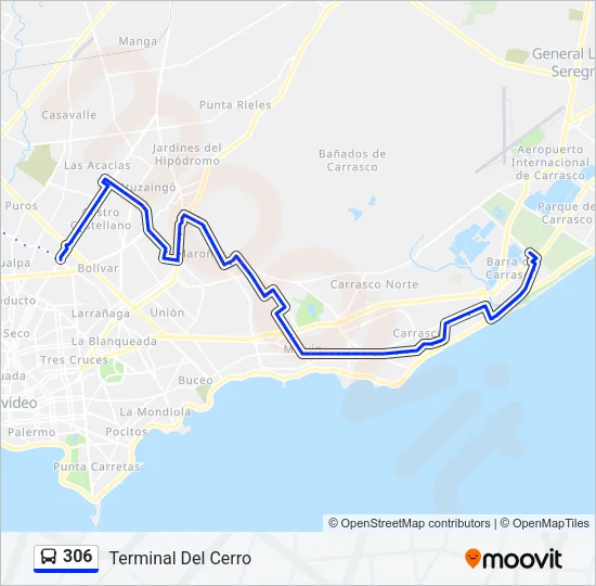 306 Ómnibus Line Map