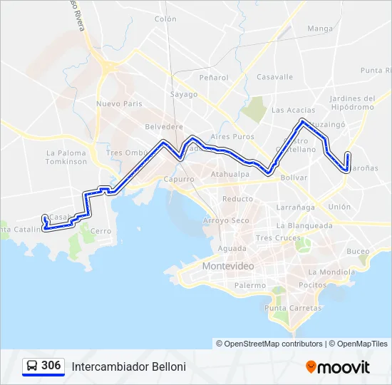 306 Ómnibus Line Map