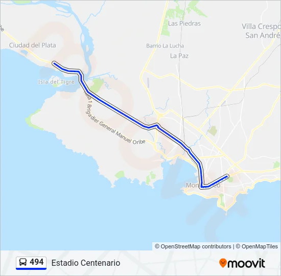 494 Ómnibus Line Map