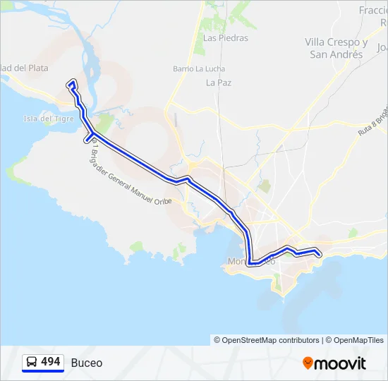 494 Ómnibus Line Map