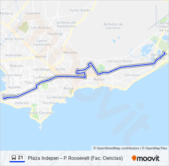 Mapa de 21 de Ómnibus