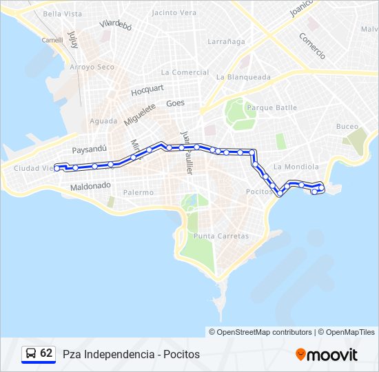 Mapa de 62 de Ómnibus