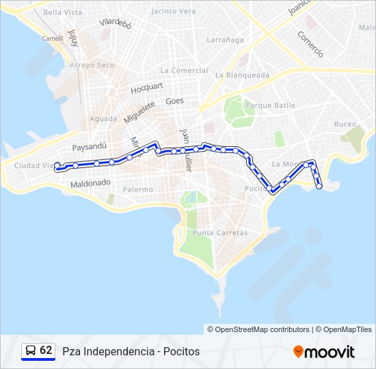 Mapa de 62 de Ómnibus