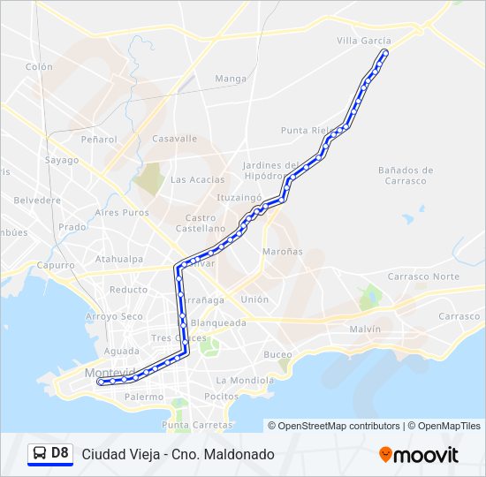 Mapa de D8 de Ómnibus