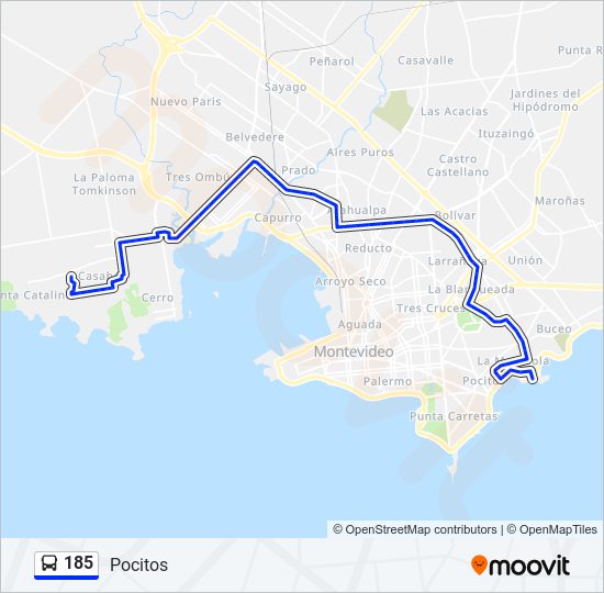 Mapa de 185 de Ómnibus