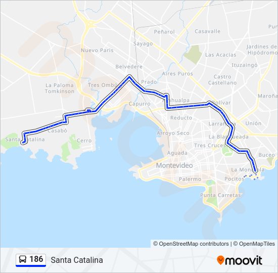 Mapa de 186 de Ómnibus