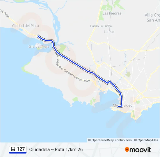 127 Ómnibus Line Map