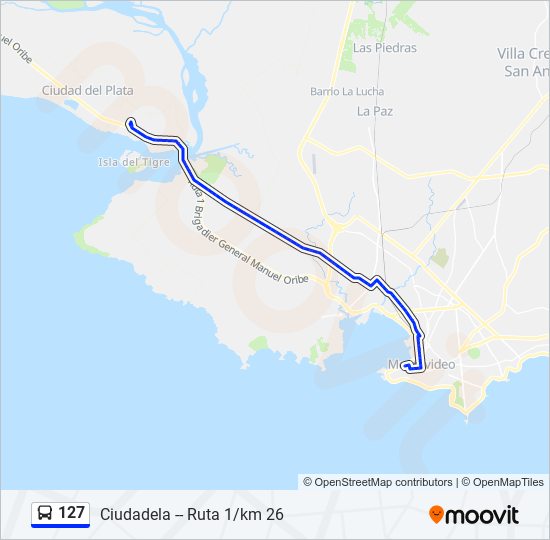 Mapa de 127 de Ómnibus