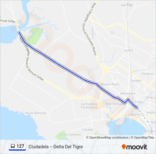Mapa de 127 de Ómnibus