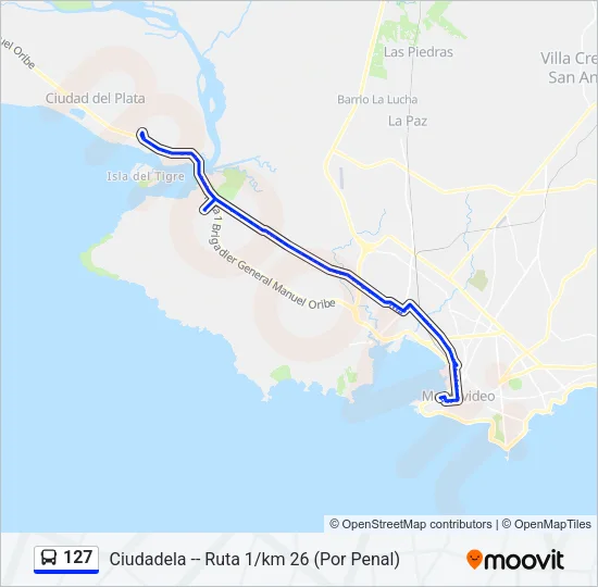 Mapa de 127 de Ómnibus